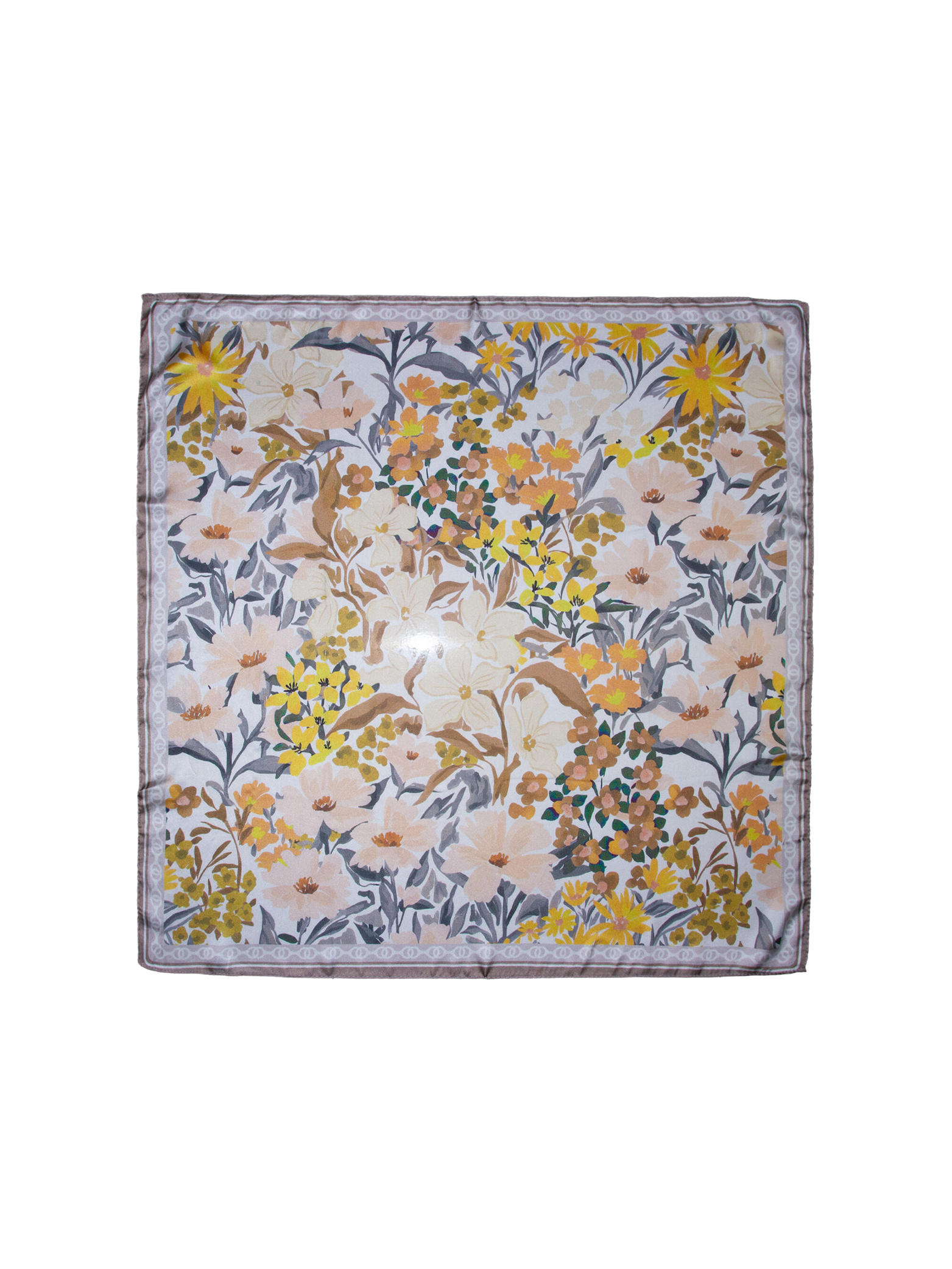 Skjerf Blomster - Gul